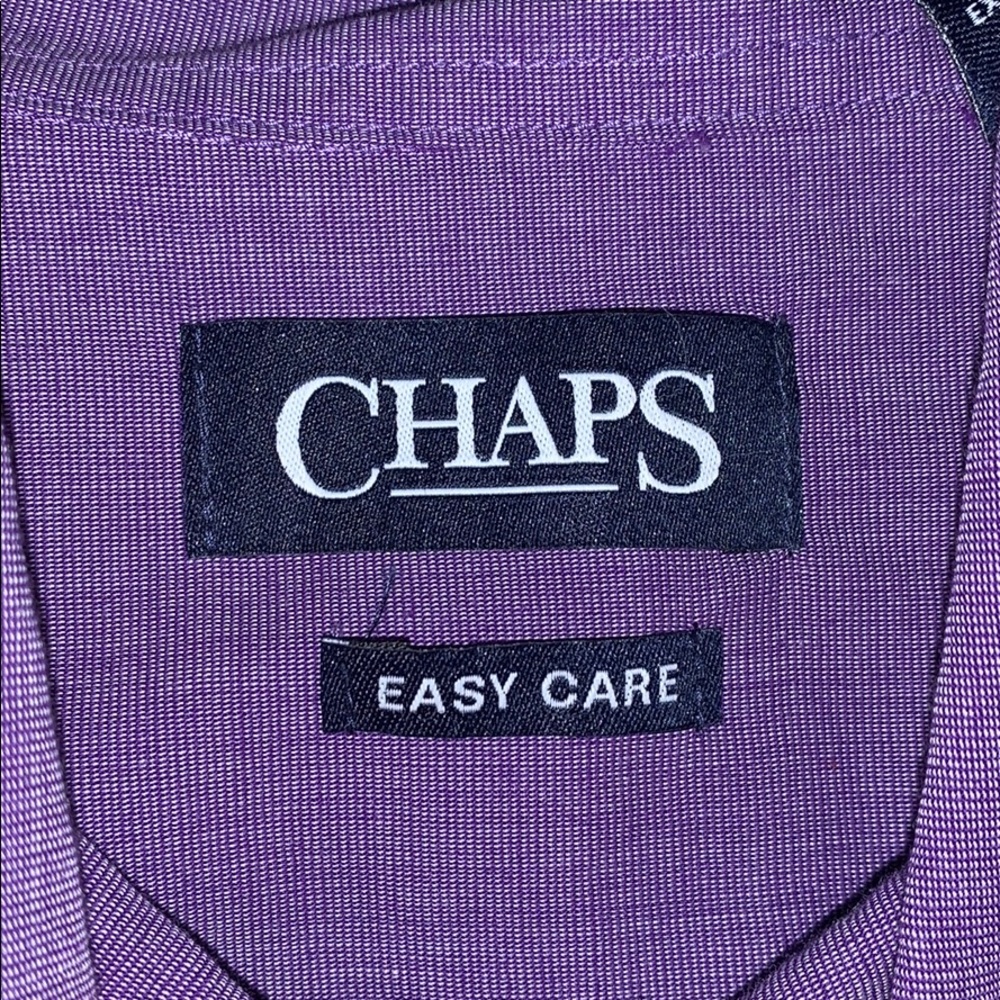 Chaps Purple Button Up - Picture 3 of 6